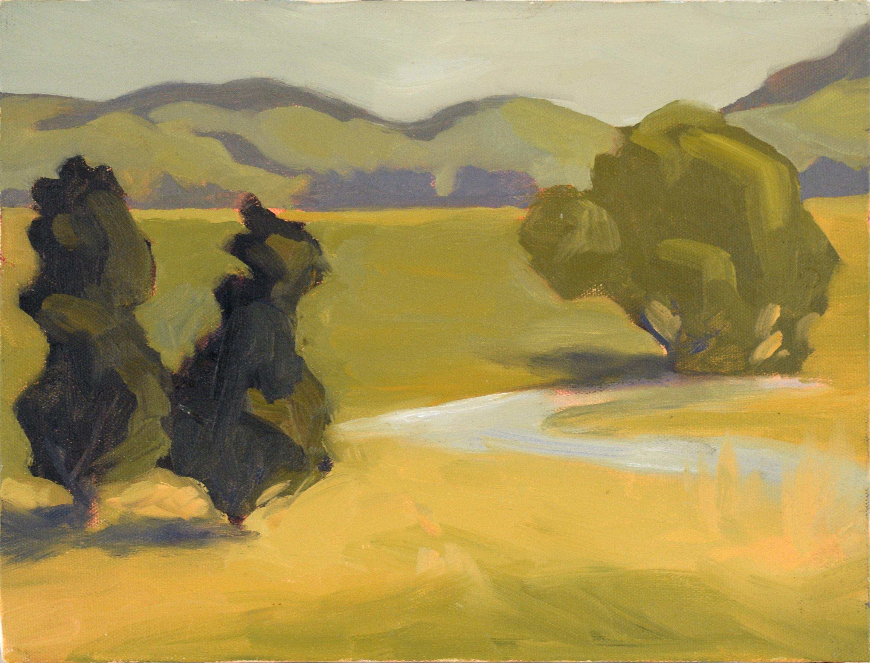 Olompali State Park, Marin County, CA - Plein Air Landscape in Oil on Canvas - Painting by Mary Howard