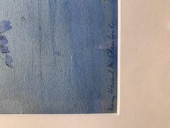 'Snow Capped Harbor Landscape' by Mary Howard, Watercolor