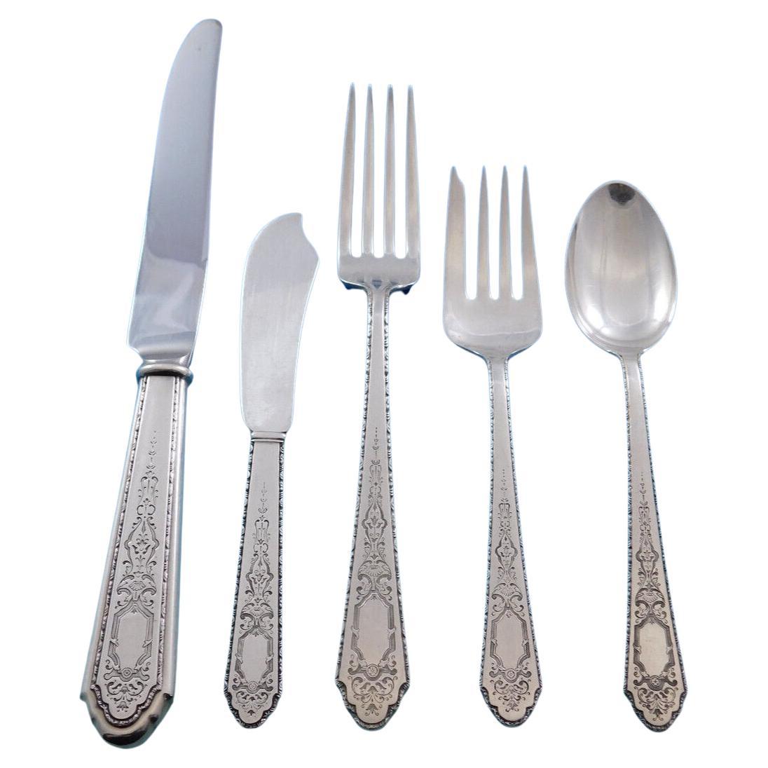 Mary II by Lunt Sterling Silver Flatware Set for 12 Service 66 Pieces