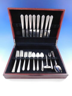 Mary II by Lunt Sterling Silver Flatware Set for 8 Service 36 Pieces R Monogram
