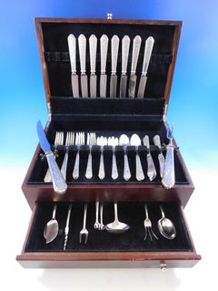 Mary II by Lunt Sterling Silver Flatware Set for 8 Service 57 Pcs M Monogram