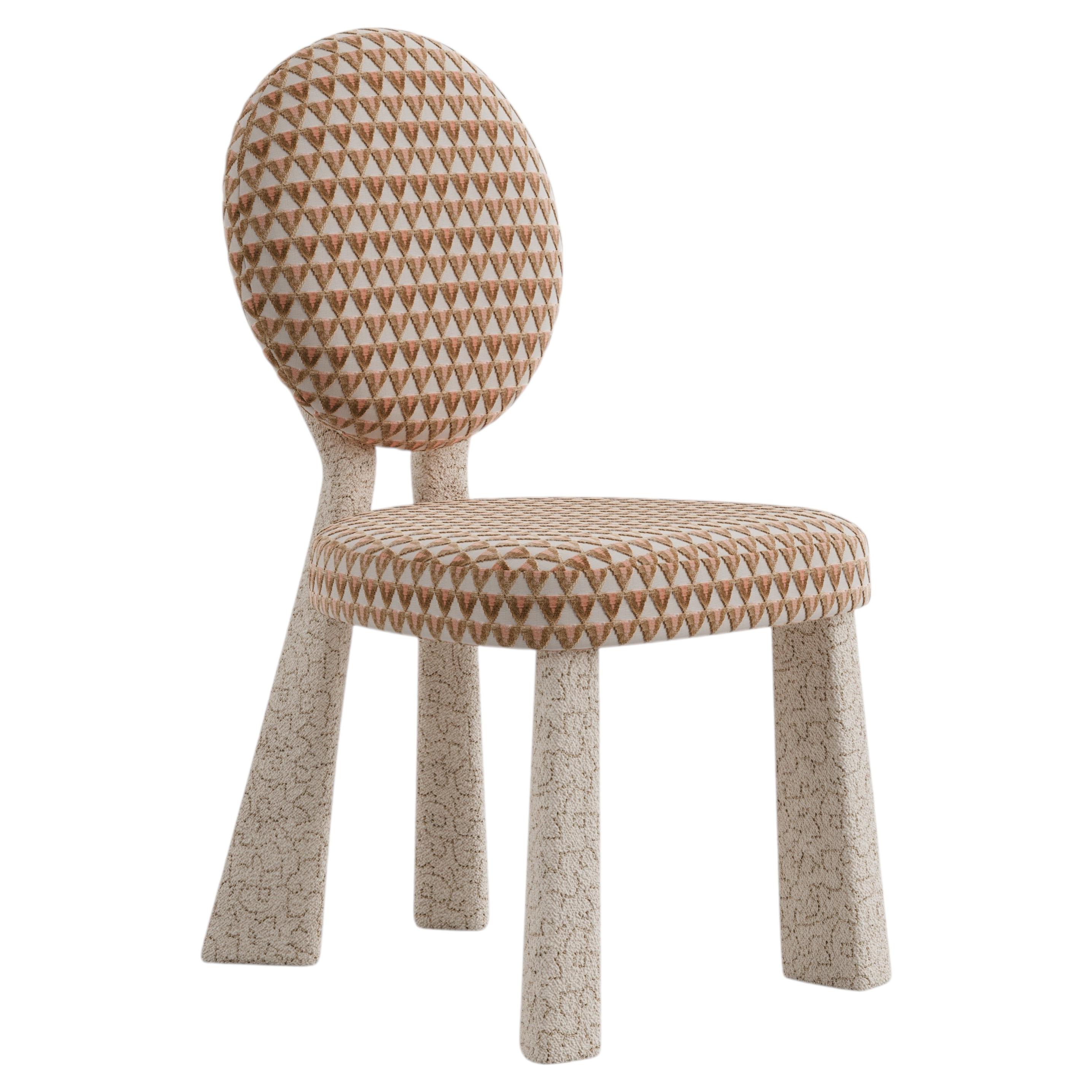Mary II Dining Chair Upholstered Legs Dedar Amuleto Made in Portugal By Ottiu