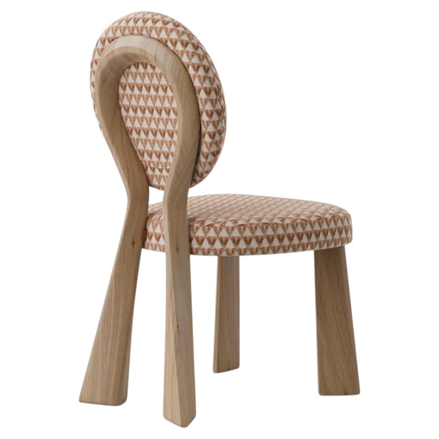 Mary II Dining Chair Wood or Lacquered legs Dedar Made in Portugal By Ottiu For Sale