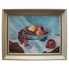 MARY J. WYE - Vintage Folk Art Oil Painting on Plywood Panel - Canada - C.1950
s