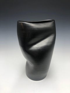 Black Crush - Black Ceramic Porcelain Vase