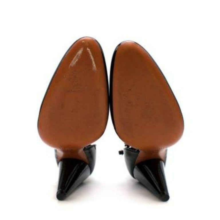 Mary Jane 105 Crystal Chain Black Patent Leather Heels For Sale at 1stDibs