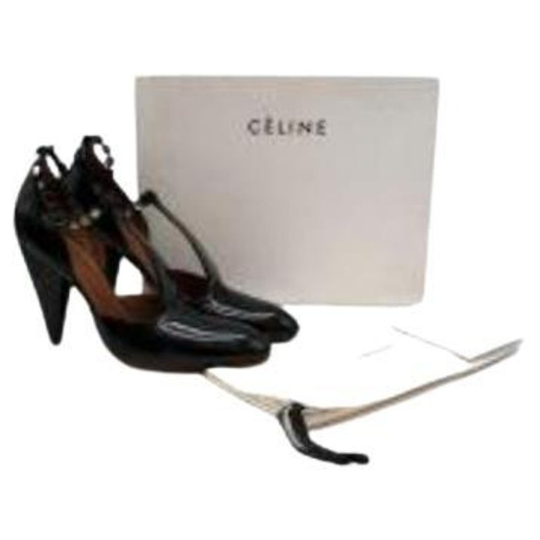 Chanel Shoe Brown Black Toe Heel Round Toe Ballet Style Heel 7.5