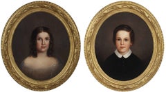 Albert et Clara Peale, une paire de portraits de Mary Jane Peale (amricaines : 1827-1902)