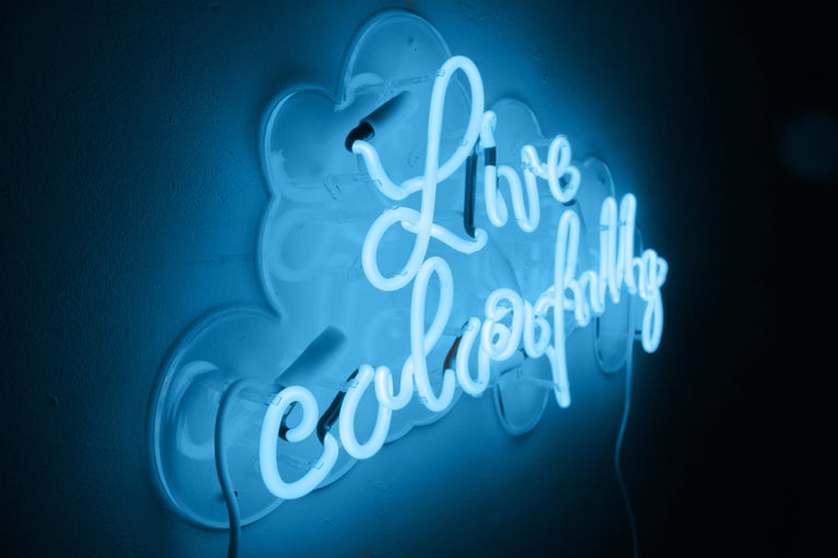 Live colorfully - neon art, noen sign For Sale 3