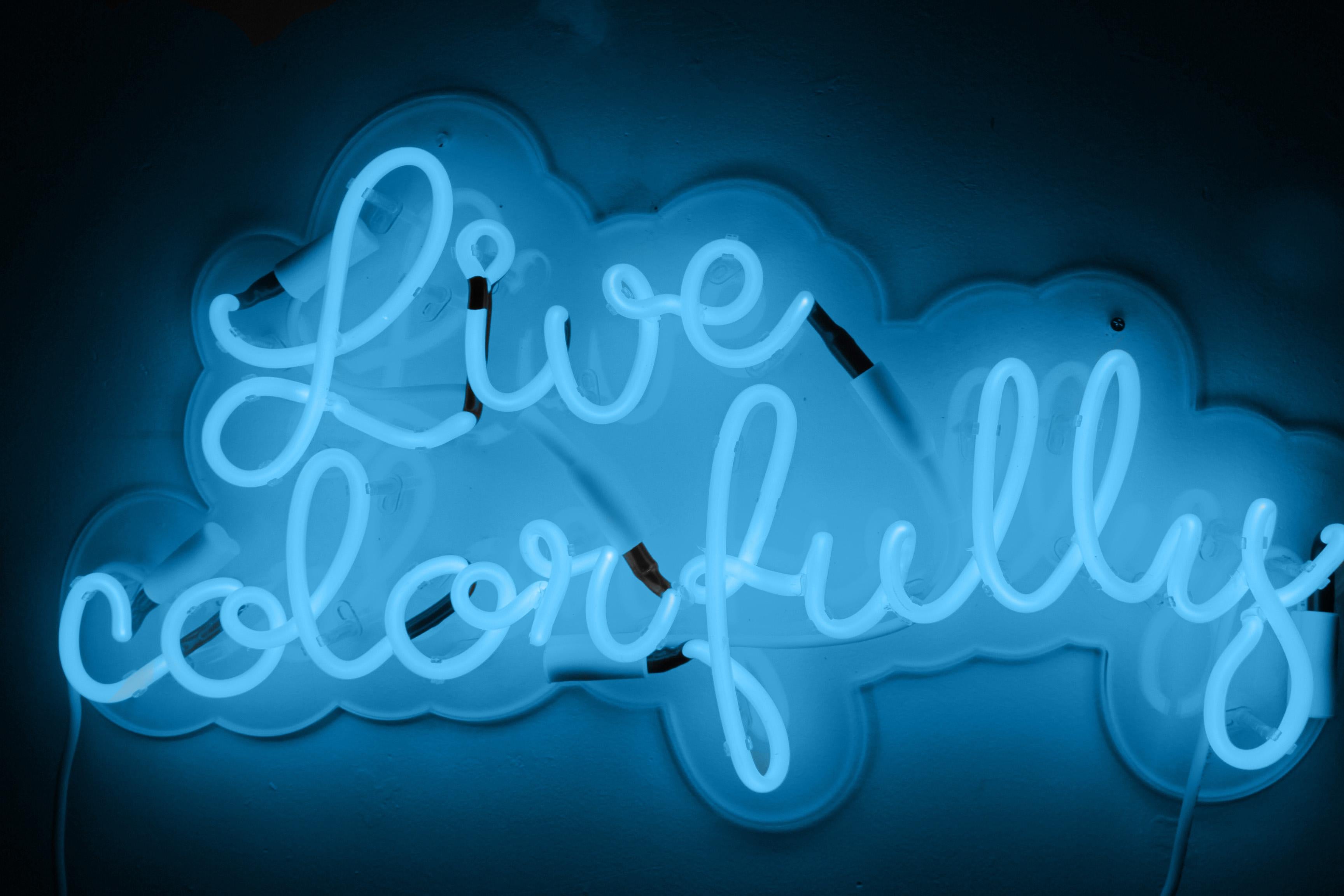 Live colorfully - neon art, noen sign