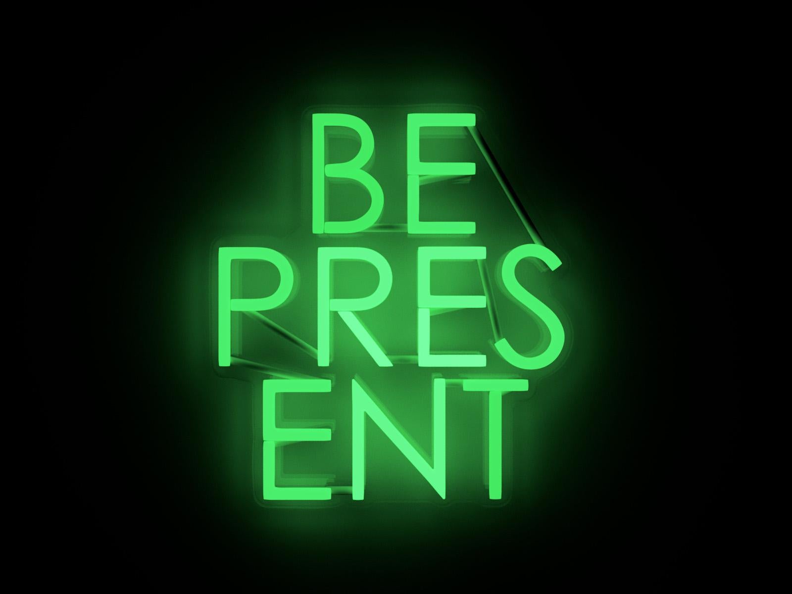 be present  - neon art work