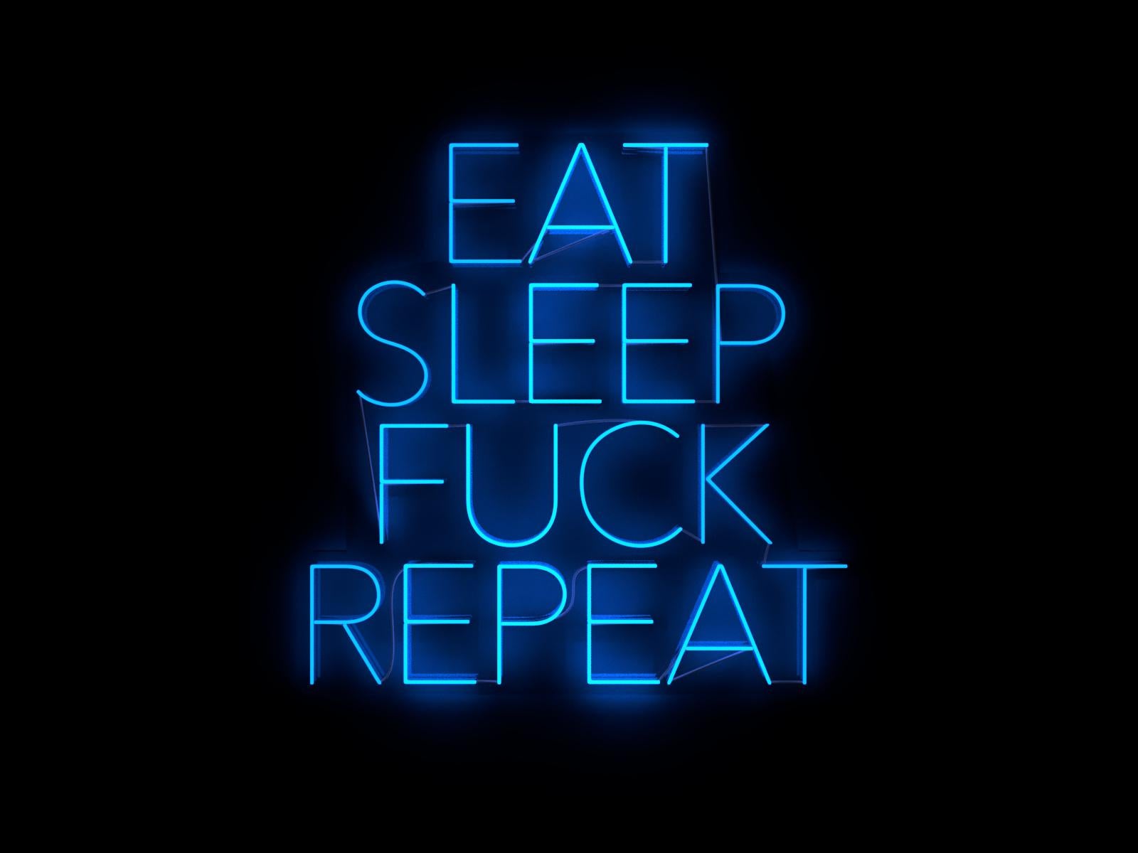 EAT SLEEP FUCK REPEAT - neon art work