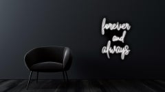 forever and always - neon art work