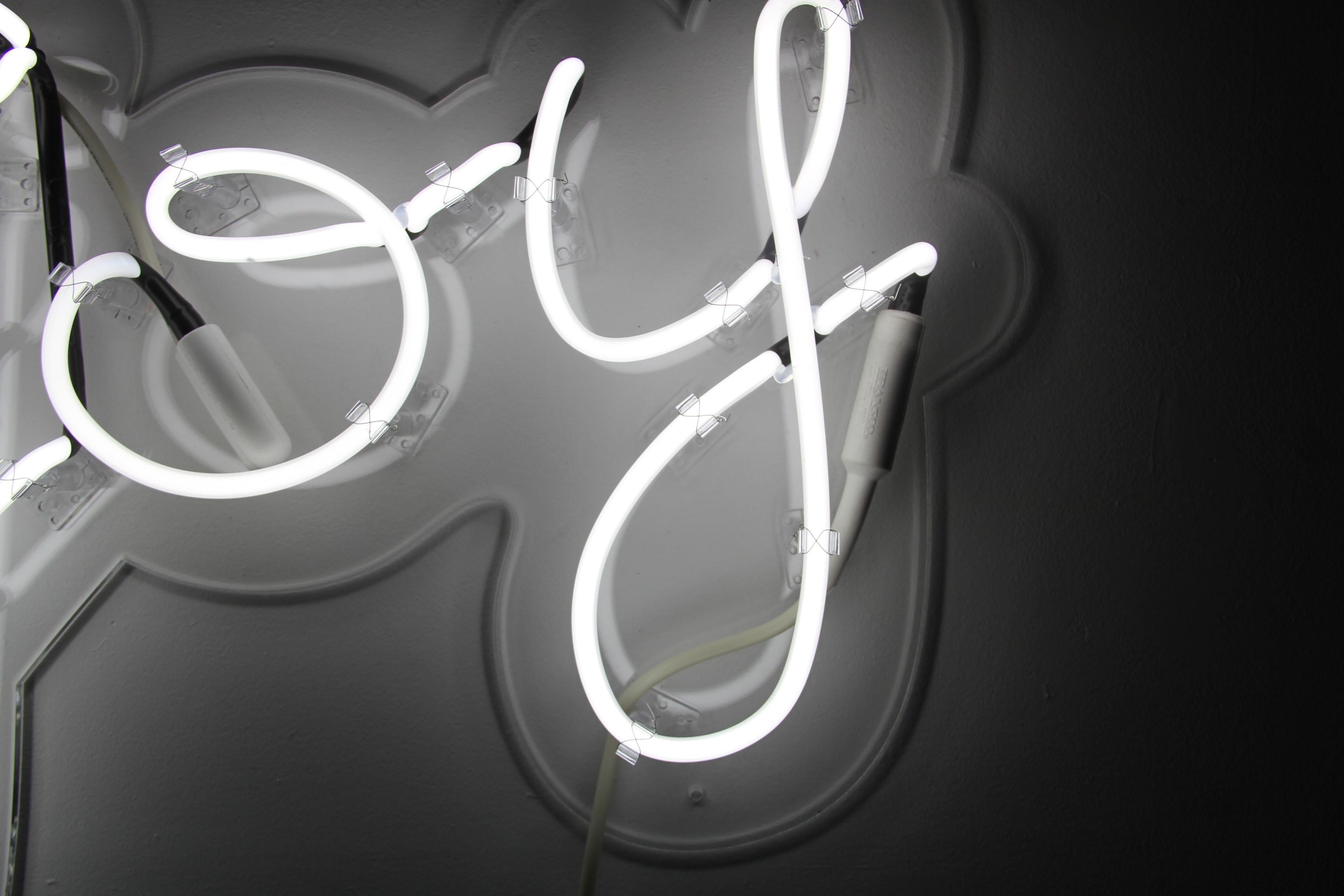 Joy - neon art - Contemporary Sculpture by Mary Jo McGonagle