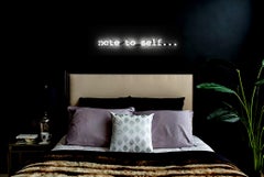 Note to Self Neon Sculpture, Contemporary, Hand Blown Glass, 2010+
