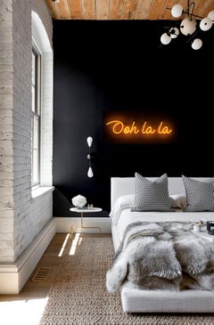 Ooh La La Neon Glass Sculpture, Contemporary Edition, Ready to Hang