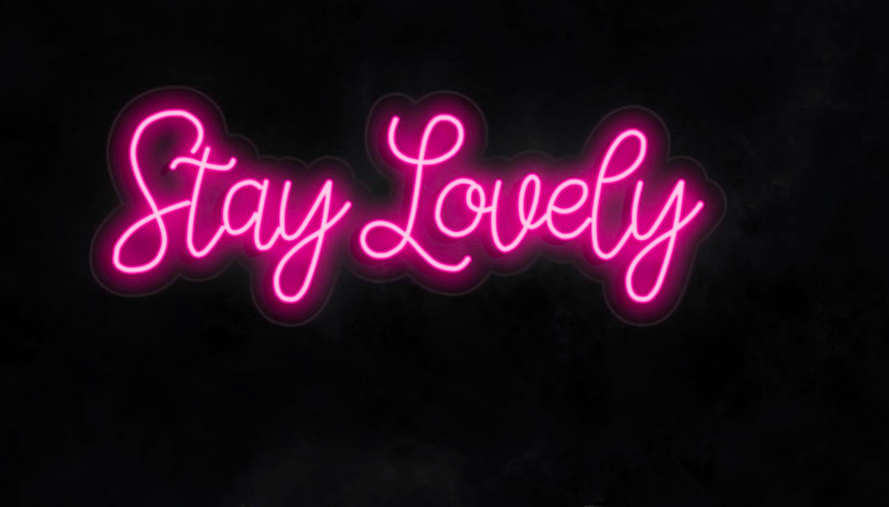 Mary Jo McGonagle Figurative Sculpture - stay lovely - neon art work