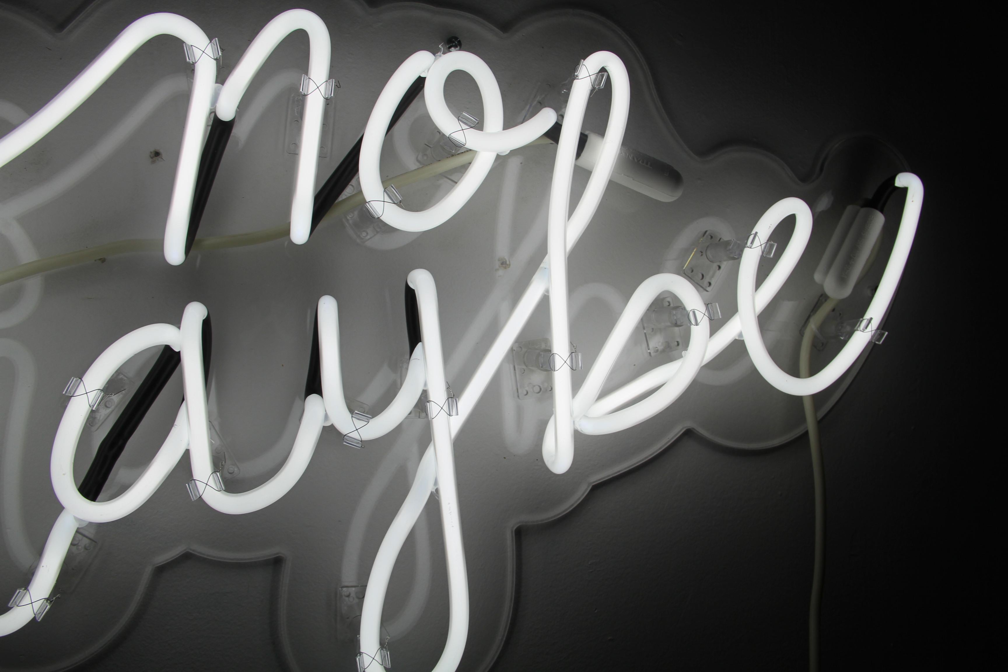 yes no maybe  - neon art work For Sale 2