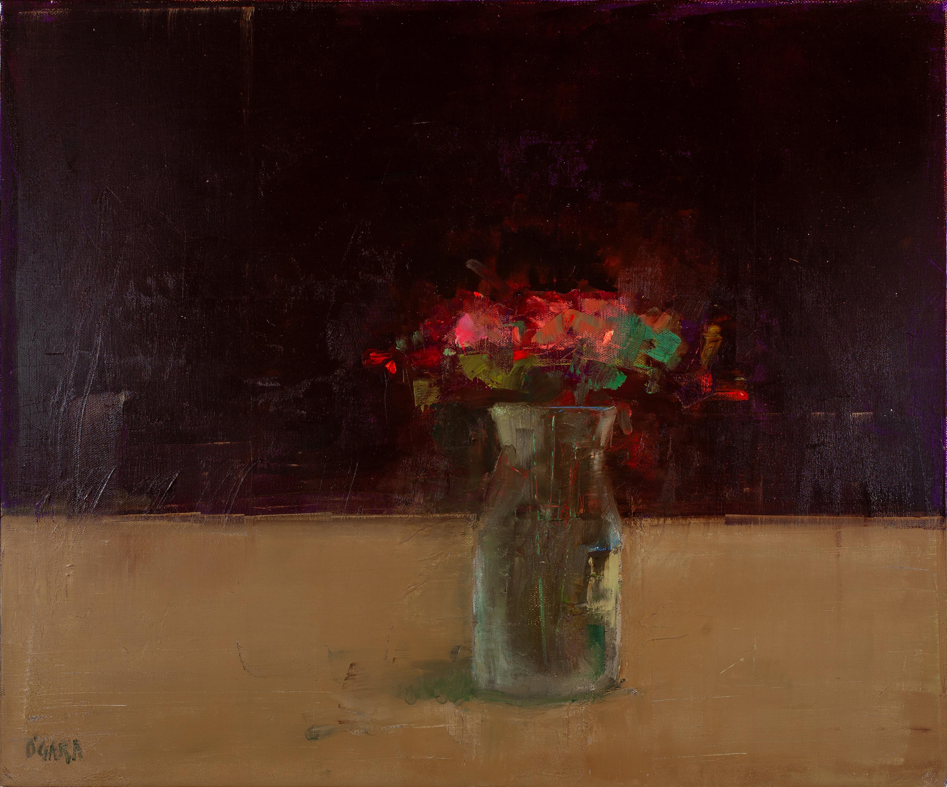 Mary Jo O'Gara Still-Life Painting - Pink Impatiens
