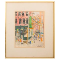 Mary Jo Schwalbach "Little Italy" Watercolor