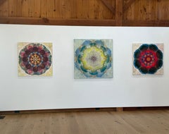 Examen ocular «Kaleidoscope Pop» - Mandala geométrico con flores, círculos y rosa magenta, 2025