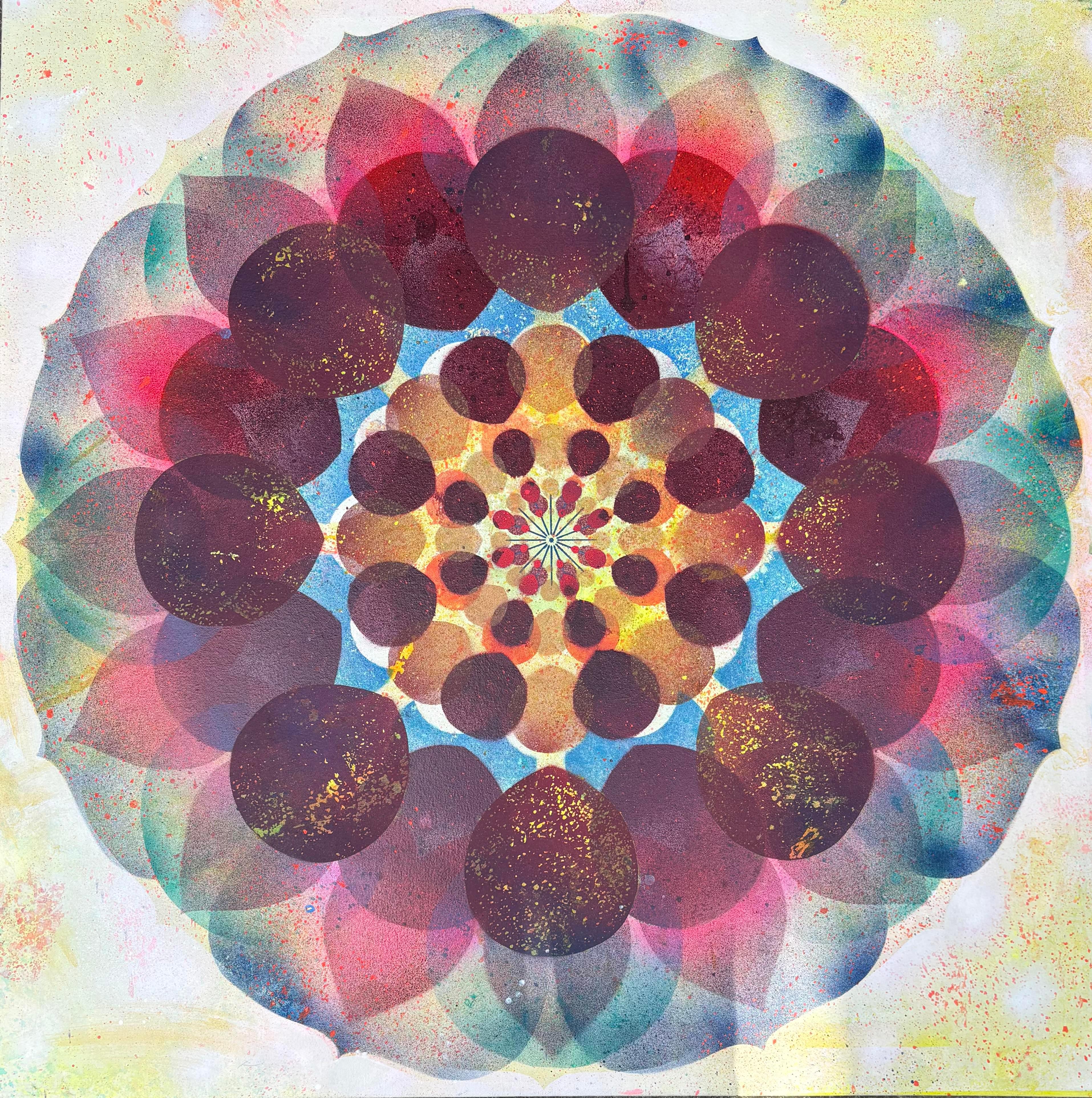 Kaleidoscope Pop Eye Exam - Mandala géométrique à fleurs roses violettes, 2025