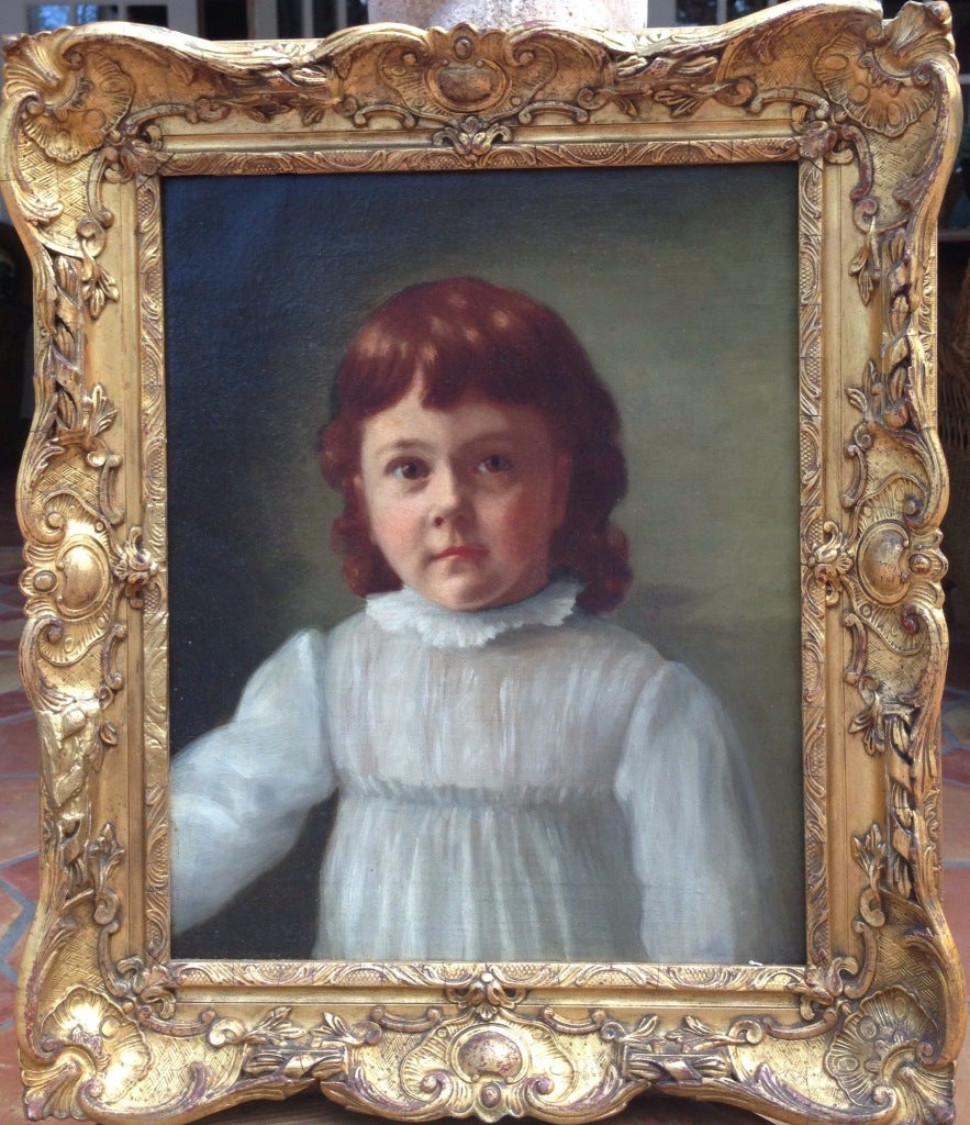 “Child in White Dress” - Painting by Mary Katherine Sands