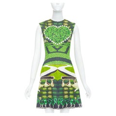 MARY KATRANTZOU 2012 Abito a turni stampato in passerella Greene & Greene, UK10 M.
