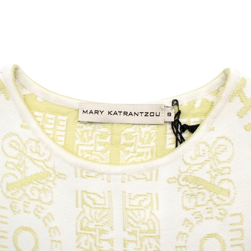 Women's Mary Katrantzou Alphabet Babel Dress In Pastel Green - Size S For Sale