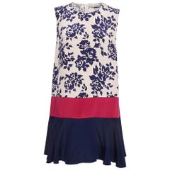 Mary Katrantzou Blue Printed Silk Antona Mini Dress M