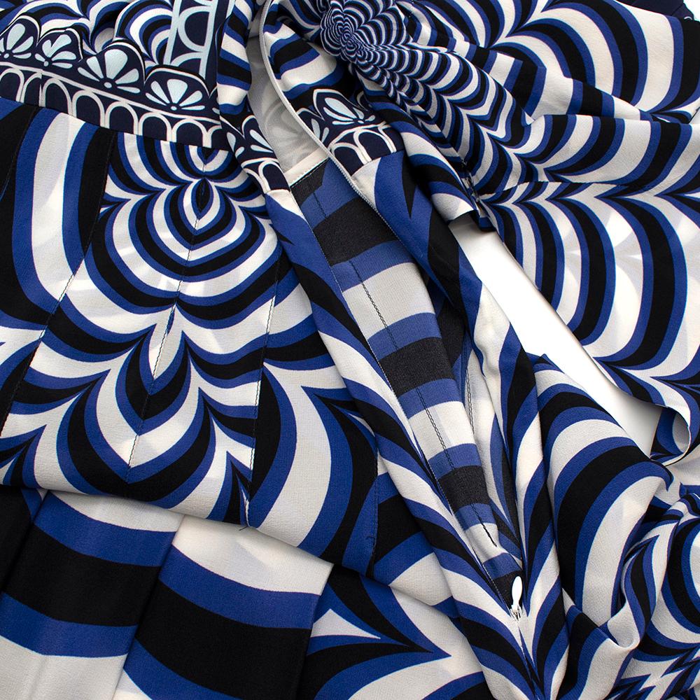 Mary Katrantzou Blue Printed Silk Dress US4 3