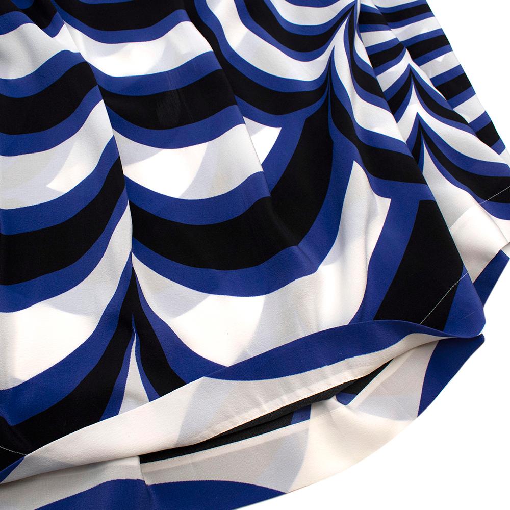 Mary Katrantzou Blue Printed Silk Dress US4 4