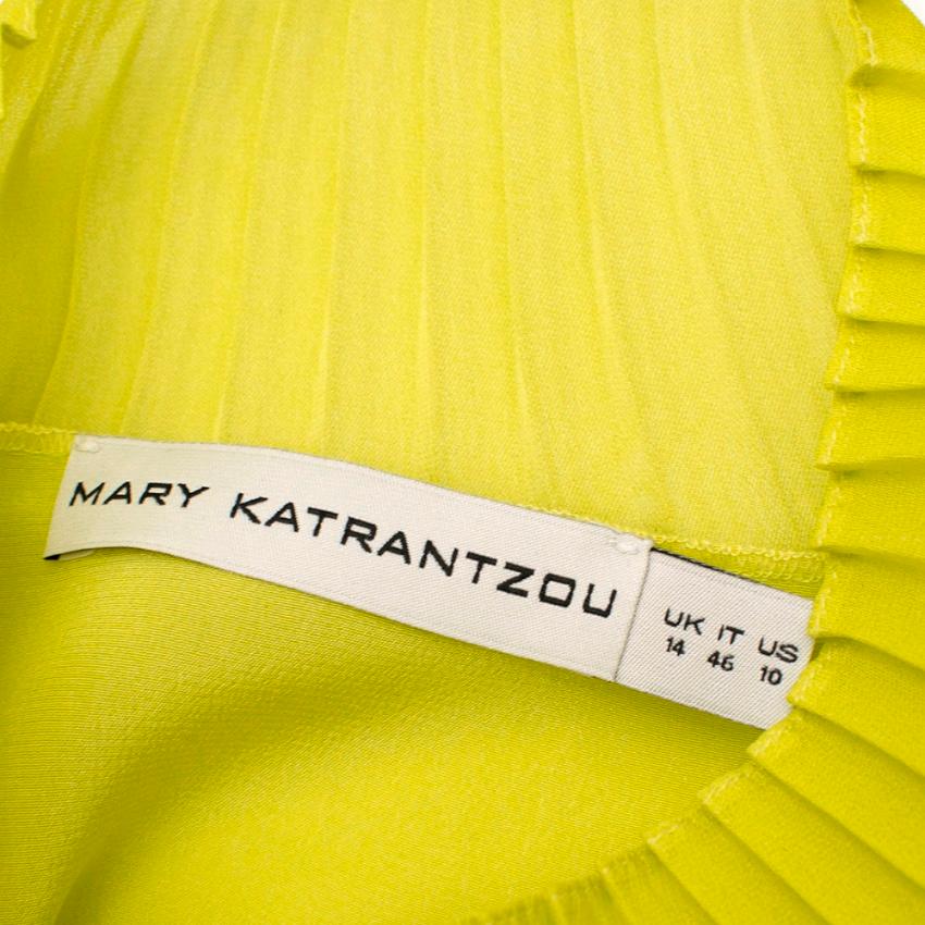 Mary Katrantzou Carni Tulip Pleated Maxi Dress L UK14 1