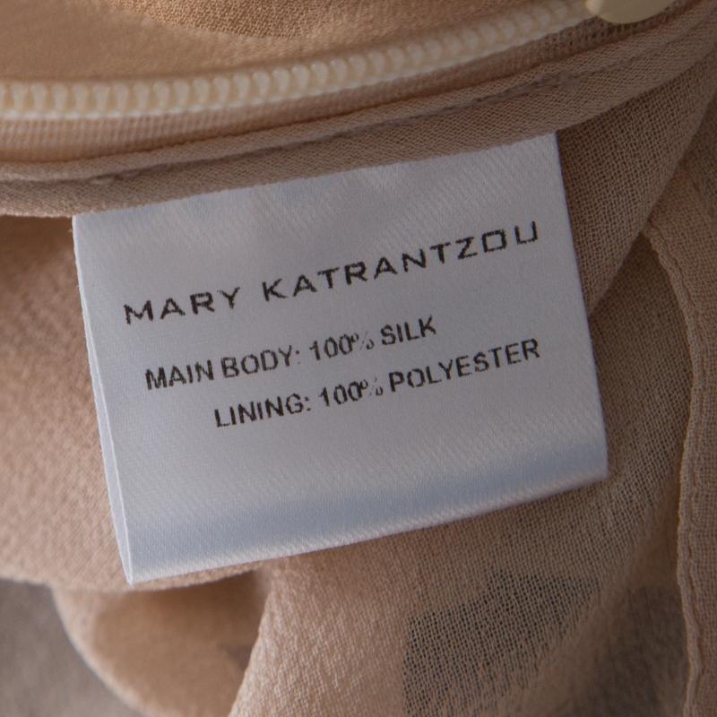 Mary Katrantzou - Robe droite Geri bleu cobalt à motif cachemire et dentelle Macrame superposée, taille M Pour femmes en vente