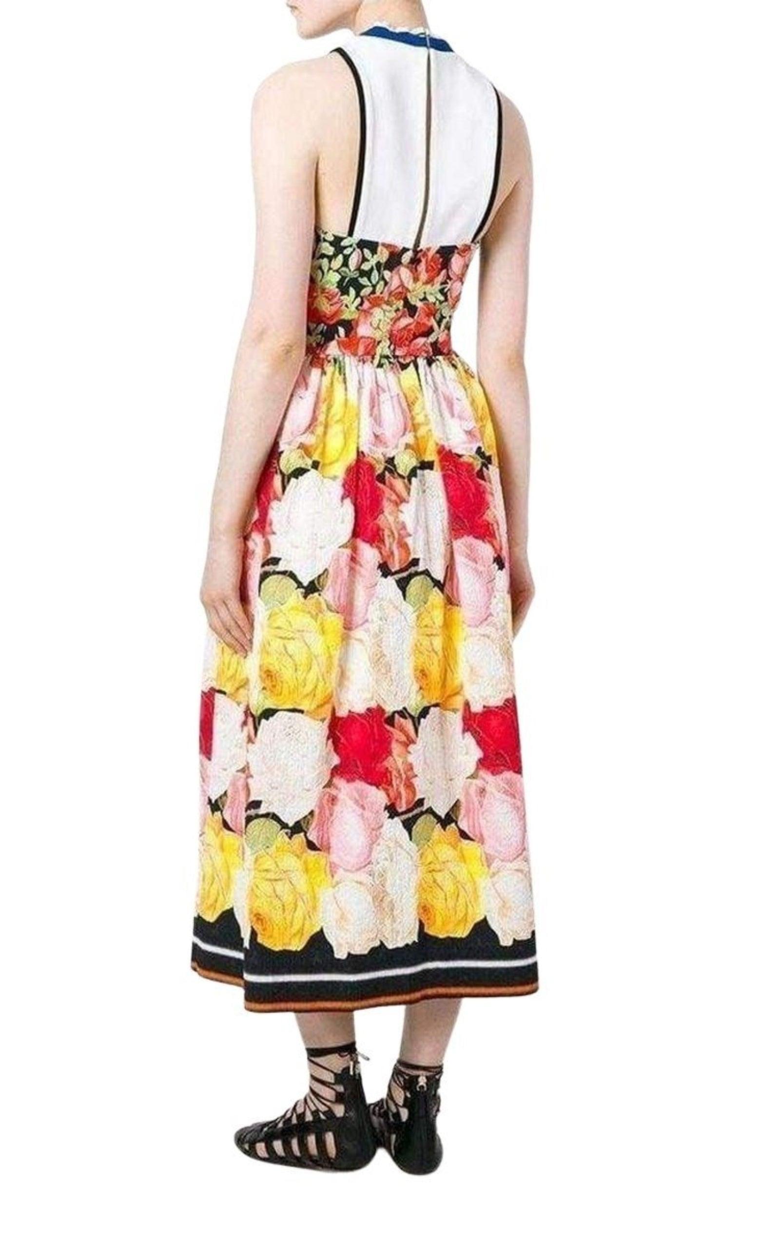 Women's Mary Katrantzou Cotton Blend  Printed Dress UK 14 / US 10 For Sale