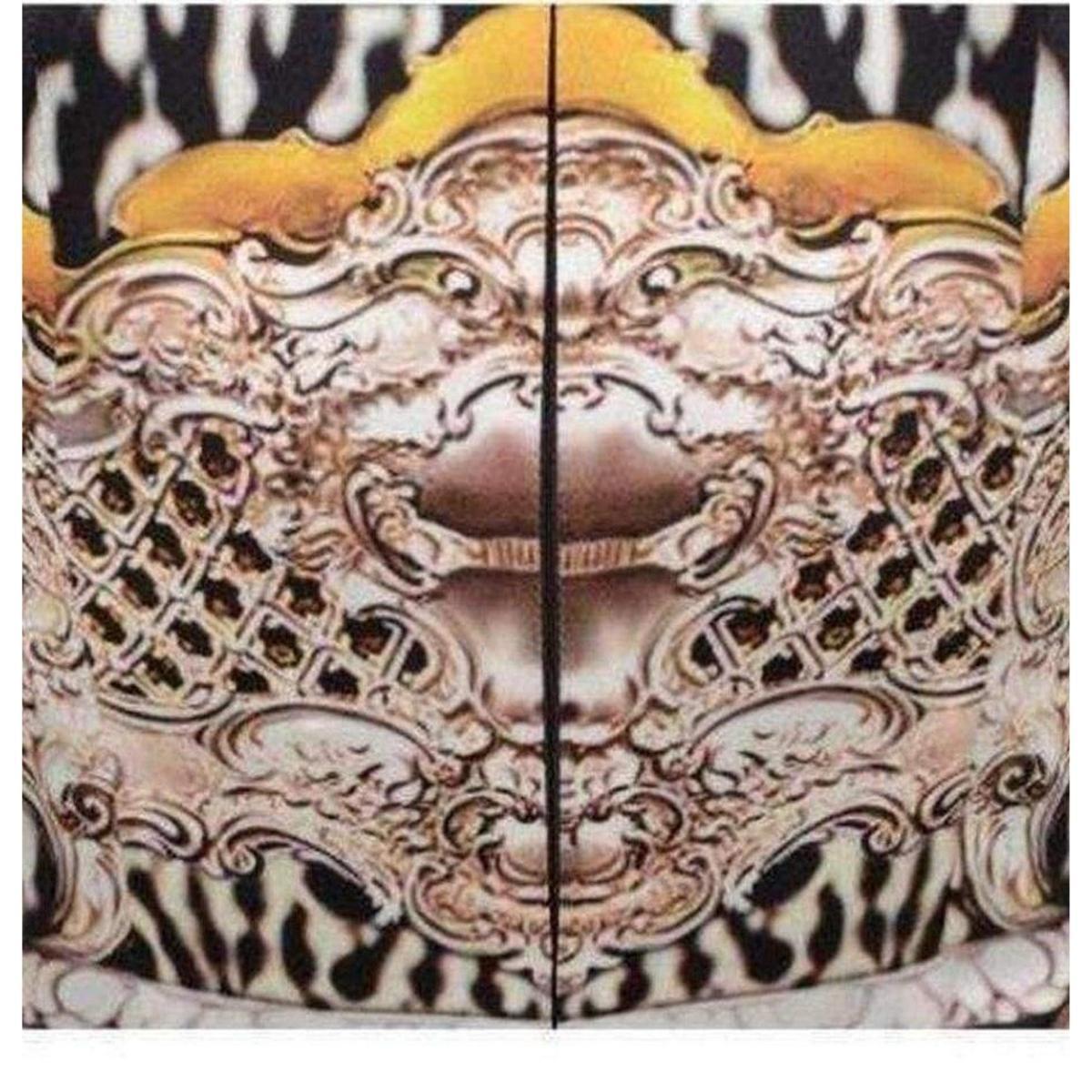 Mary Katrantzou Ebony Scroll Print Silk Dress UK 10 / US 6 For Sale 1
