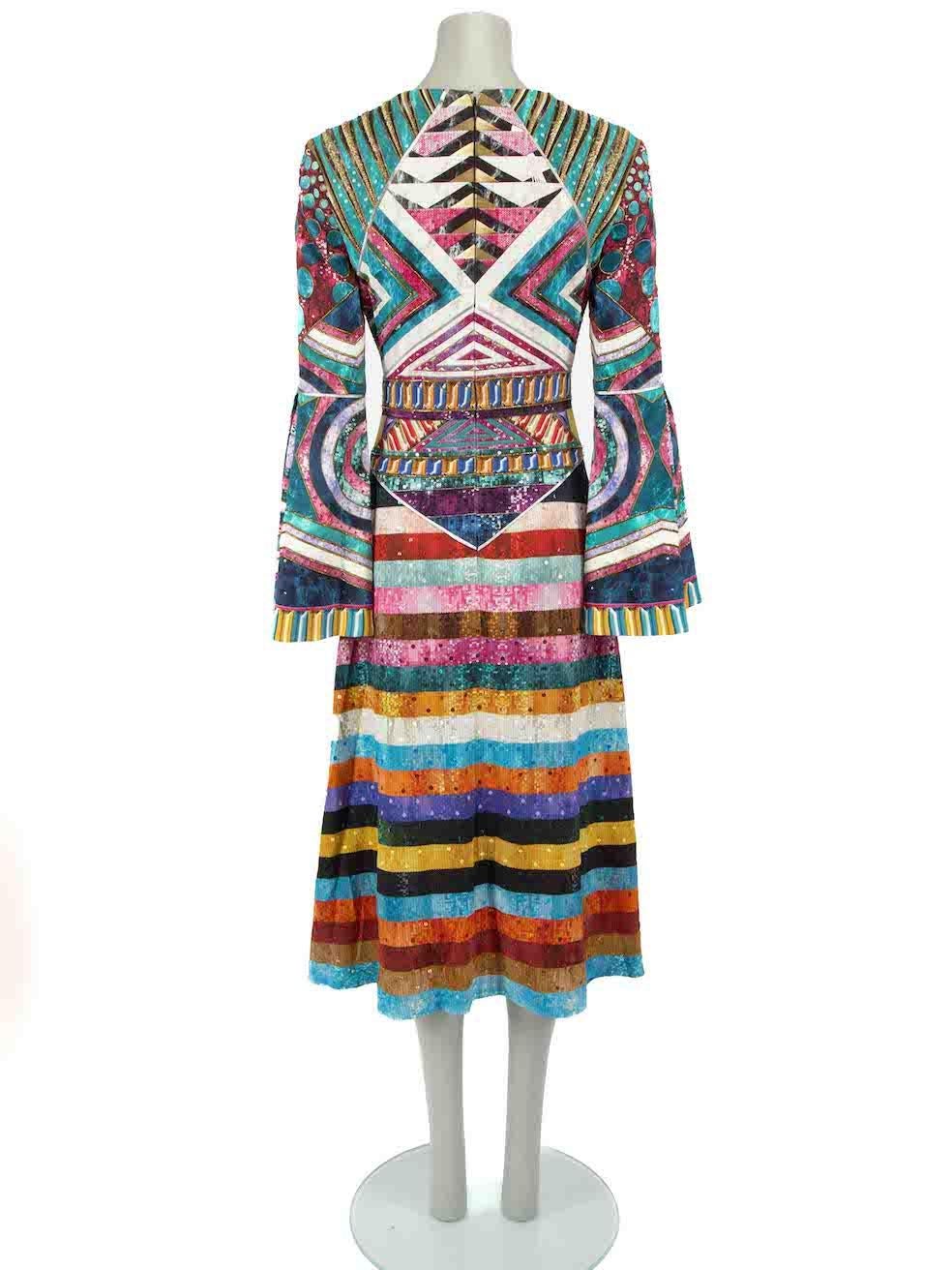 Mary Katrantzou Embellished Pattern Midi Dress Size S In Good Condition In London, GB