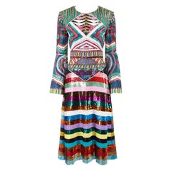 Mary Katrantzou Vestido midi con estampado embellecido Talla S