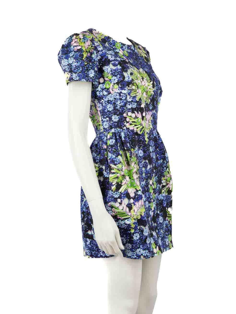 CONDITION is Good. Minor wear to dress is evident where two holes are seen near the zip of rear lining on this used Mary Katrantzou designer resale item.
 
 
 
 Details
 
 
 Multicolour
 
 Cotton
 
 Mini dress
 
 Floral jewellery bead printed
 
