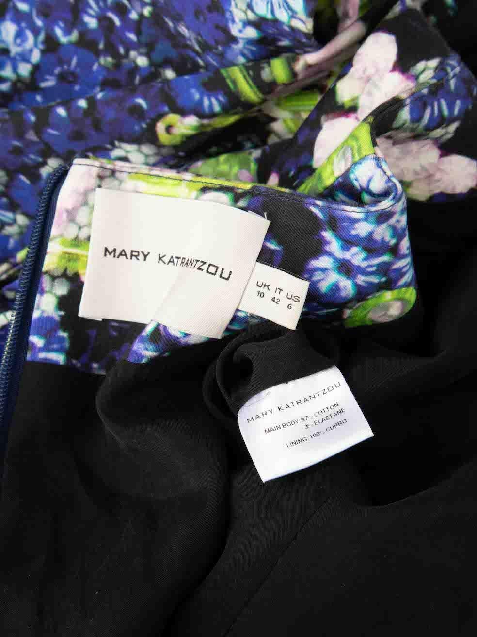 Mary Katrantzou Floral Bead Print Mini Dress Size M For Sale 1