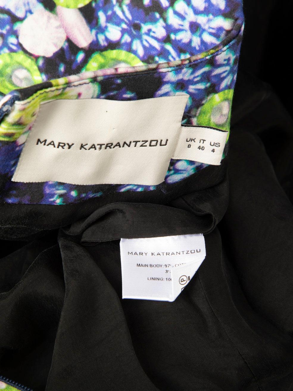 Mary Katrantzou Mini robe à imprimé floral et cristal Taille S en vente 1