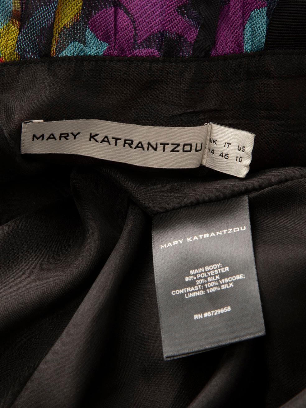 Mary Katrantzou - Robe midi à volants en imprimé floral Taille XL Excellent état - En vente à London, GB