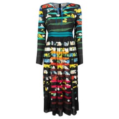 Mary Katrantzou - Maxi abito trasparente con stampa floreale - taglia M. Mary Katrantzou - Maxi abito trasparente con stampa floreale - taglia M.
