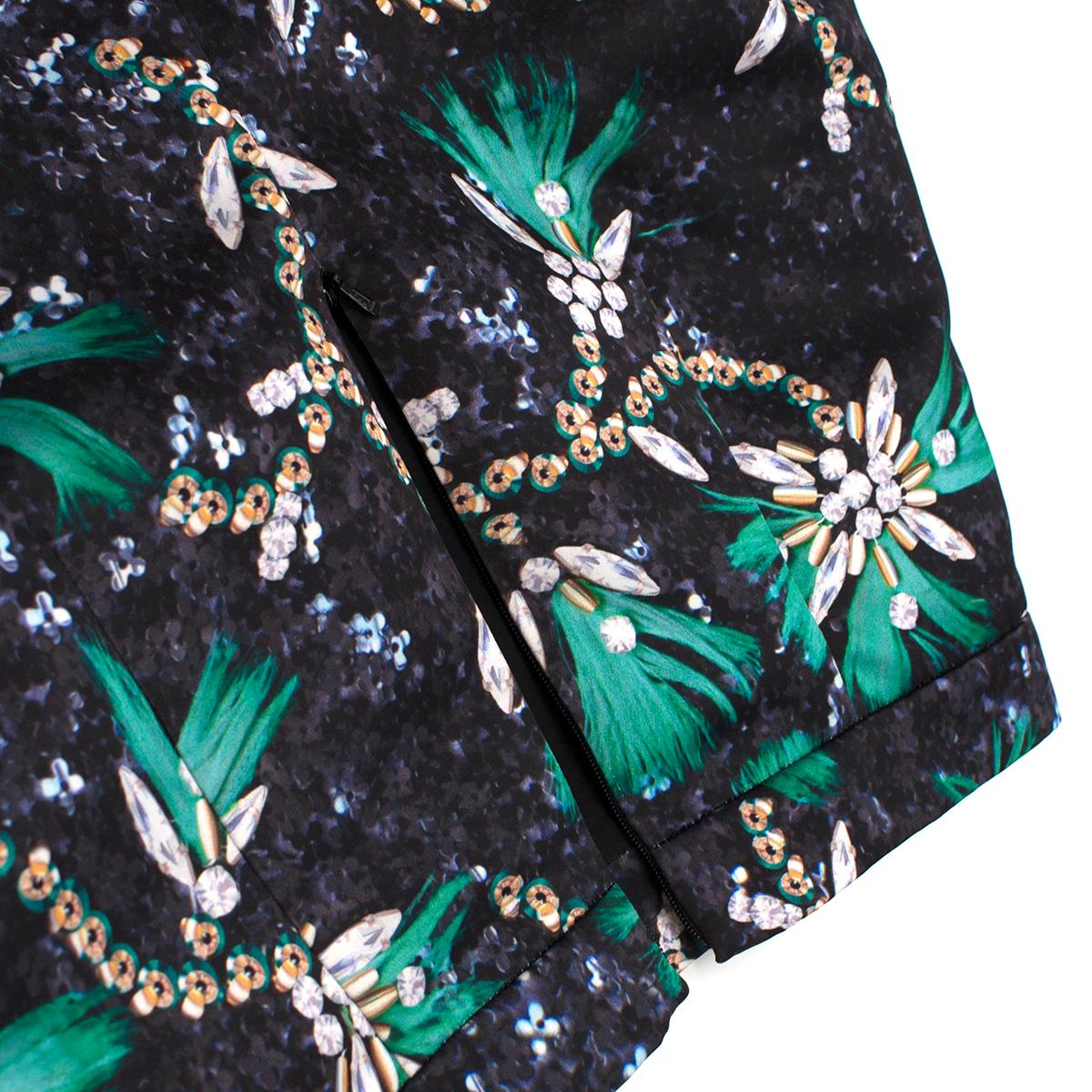 Mary Katrantzou Genero flared jewel-print satin skirt UK 10 In Excellent Condition In London, GB