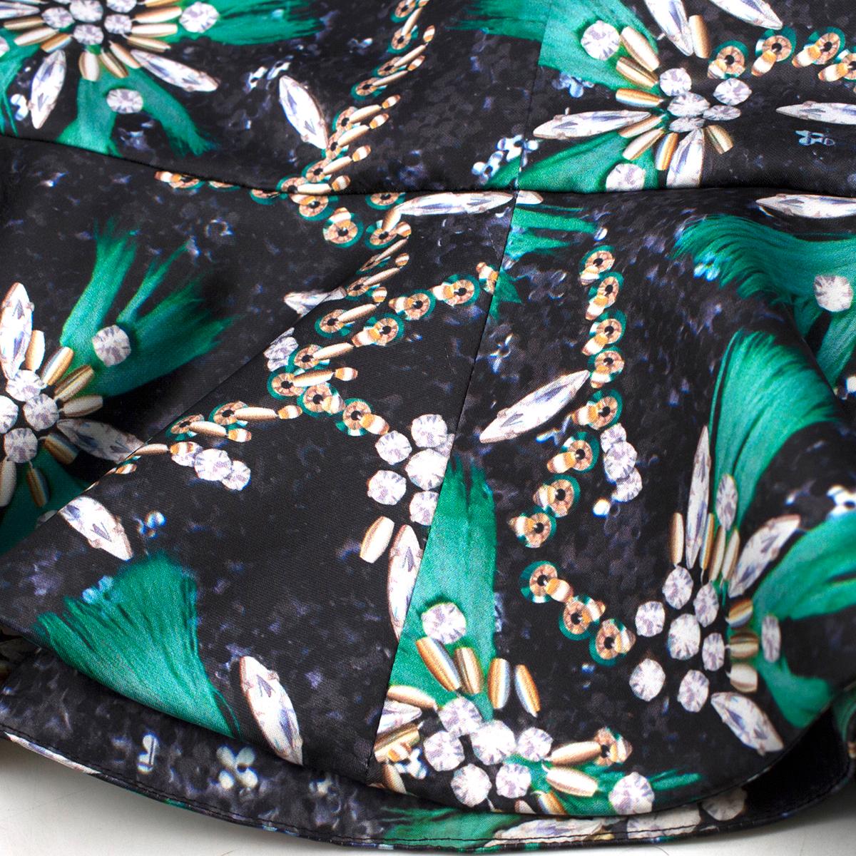 Women's Mary Katrantzou Genero flared jewel-print satin skirt UK 10