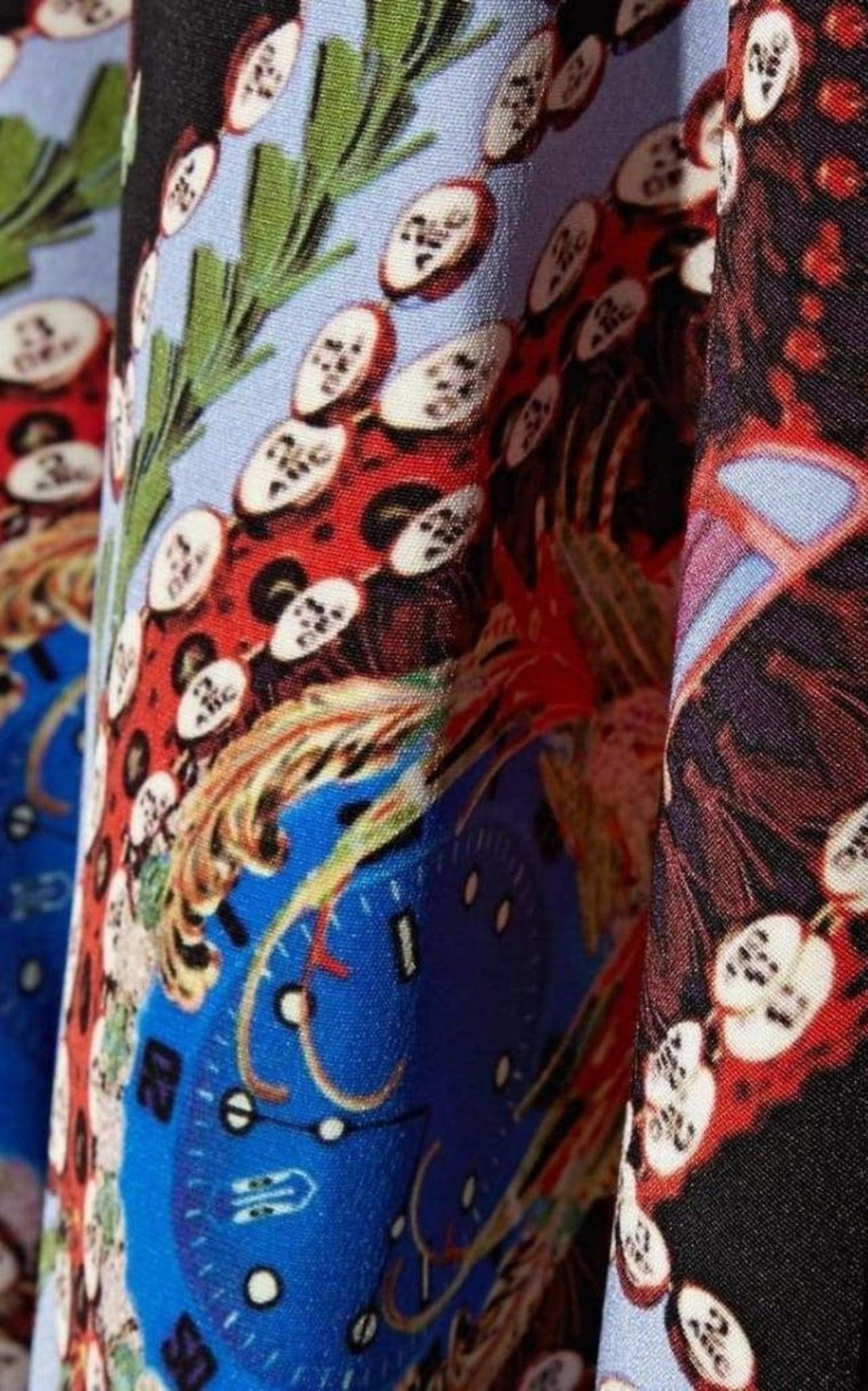 Women's Mary Katrantzou Masson Printed Silk-Satin Dress UK 10 / US 6 For Sale