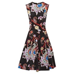 Mary Katrantzou Masson - Robe en satin de soie imprimée GB 10 / US 6