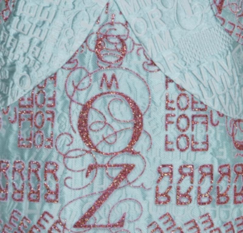 De las mujeres Mary Katrantzou Vestido de cóctel azul menta de jacquard y purpurina De Beau M en venta