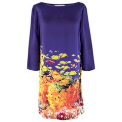 Mary Katrantzou Multi-coloured Fish Pattern Shift Dress - Size US 10