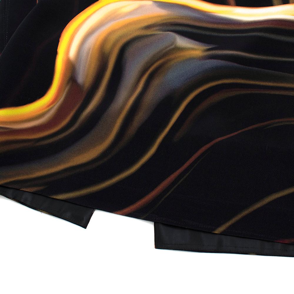 Black Mary Katrantzou Multi-coloured Swirl Pattern Shift Dress - Size US 10 For Sale
